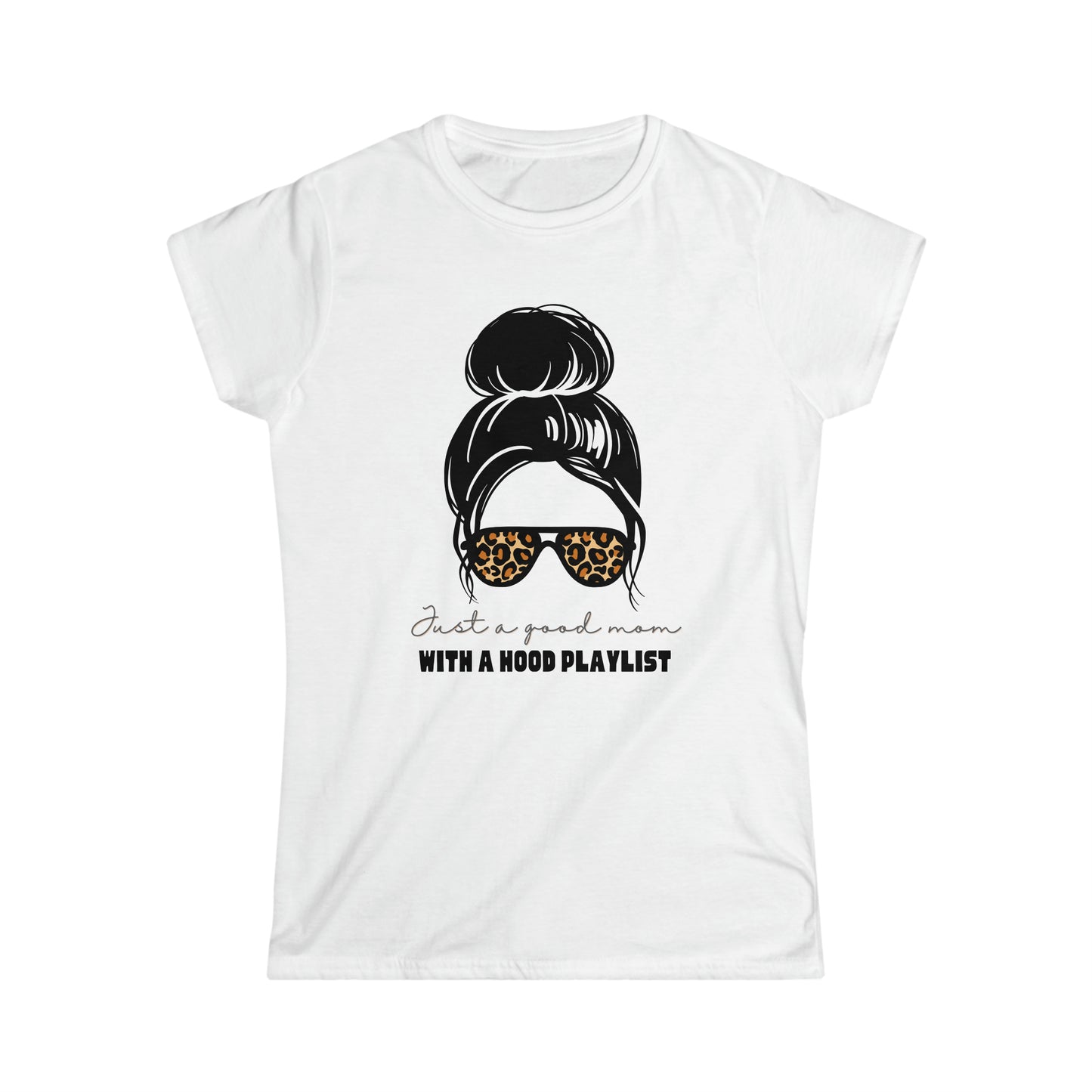 Mom Hood Playlist Women's Softstyle Tee