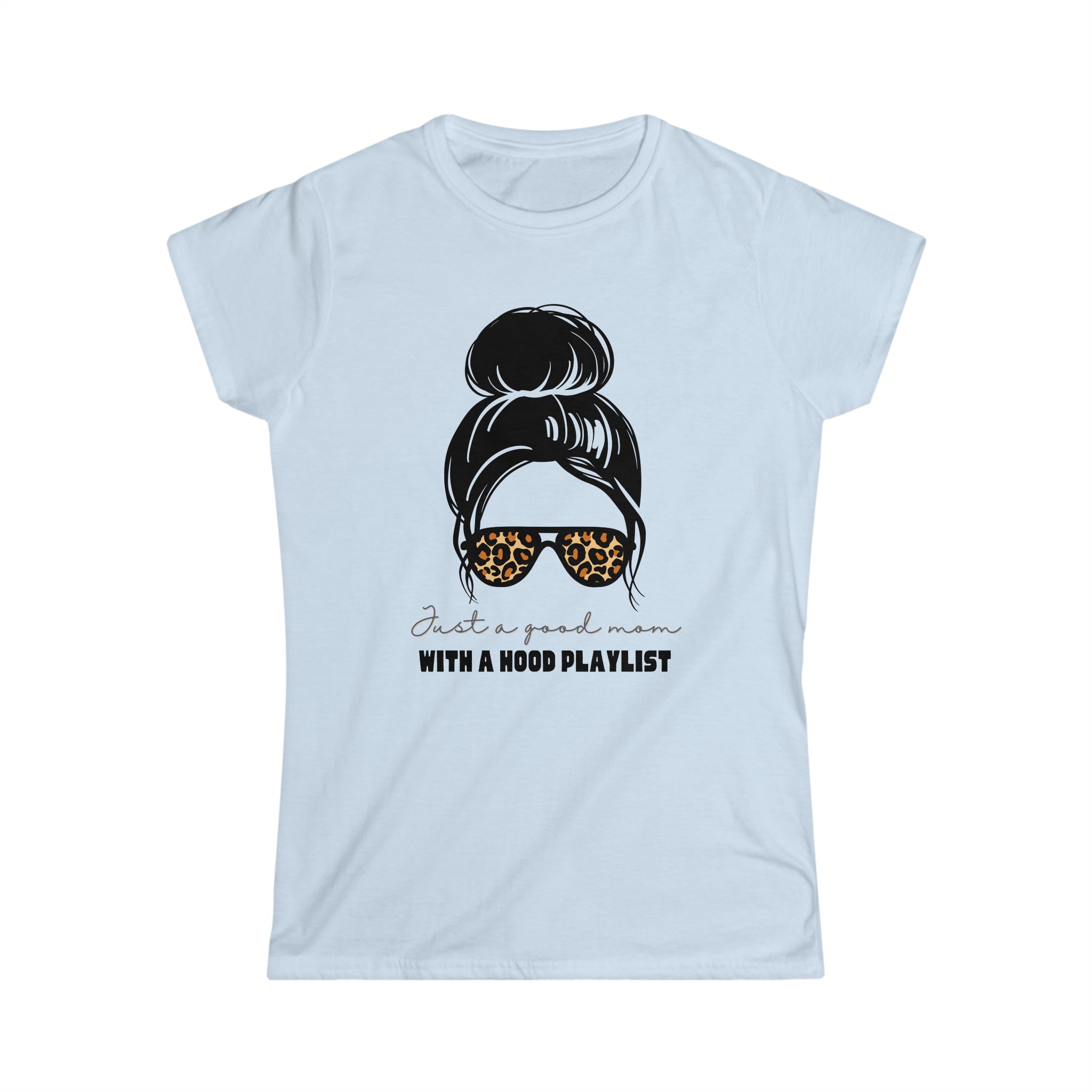 Mom Hood Playlist Women's Softstyle Tee - Image 2