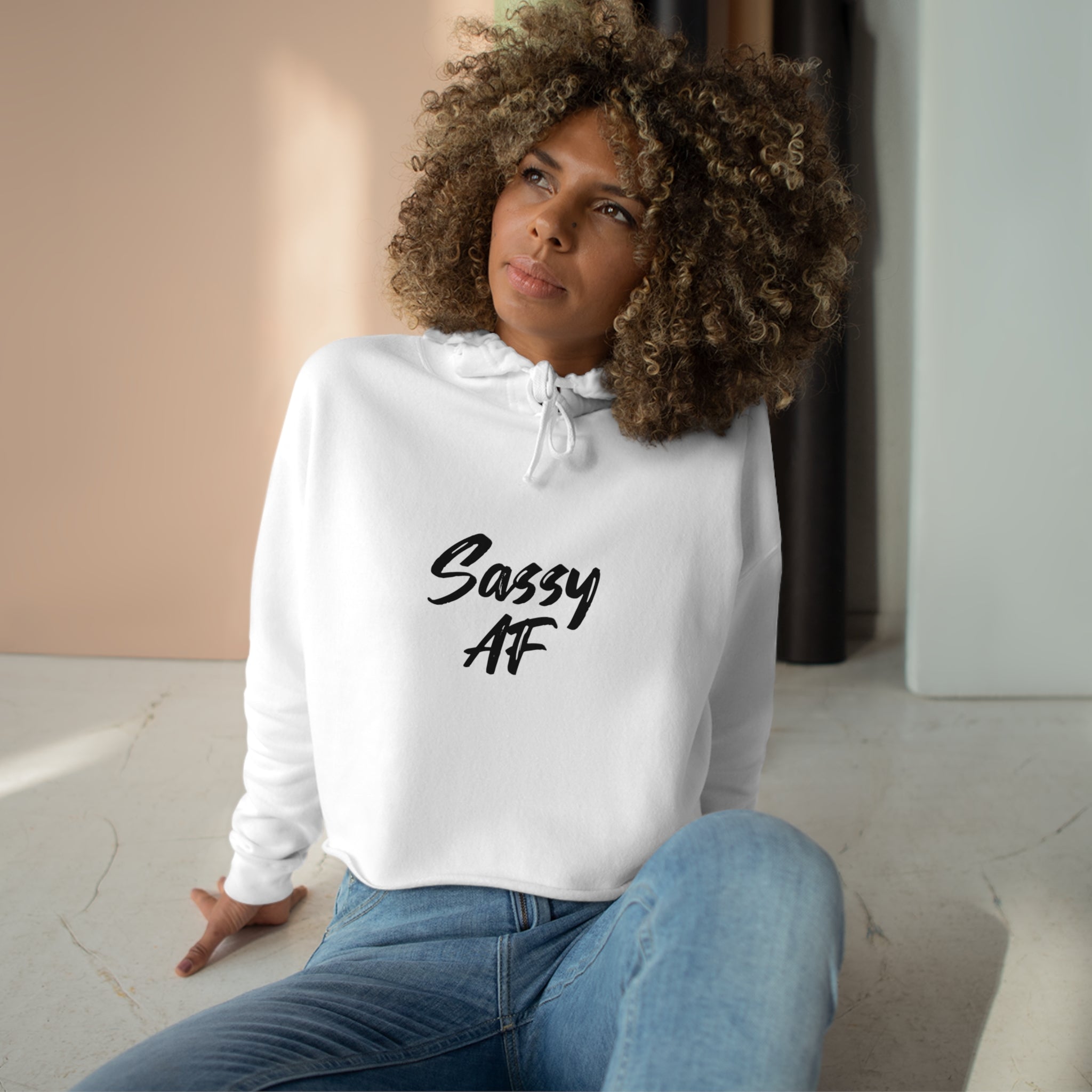 SASSY AF Crop Hoodie - Image 2