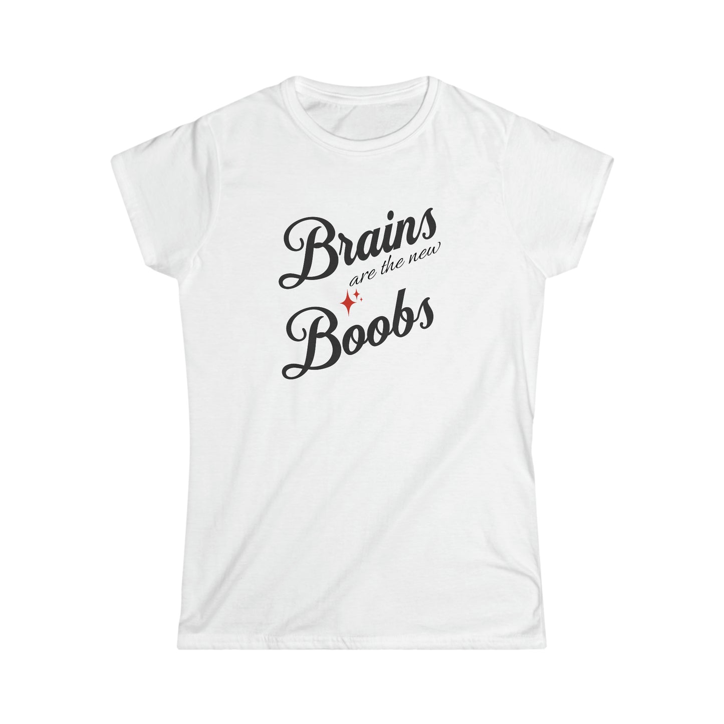 BRAINS & BOOBS Women's Softstyle Tee