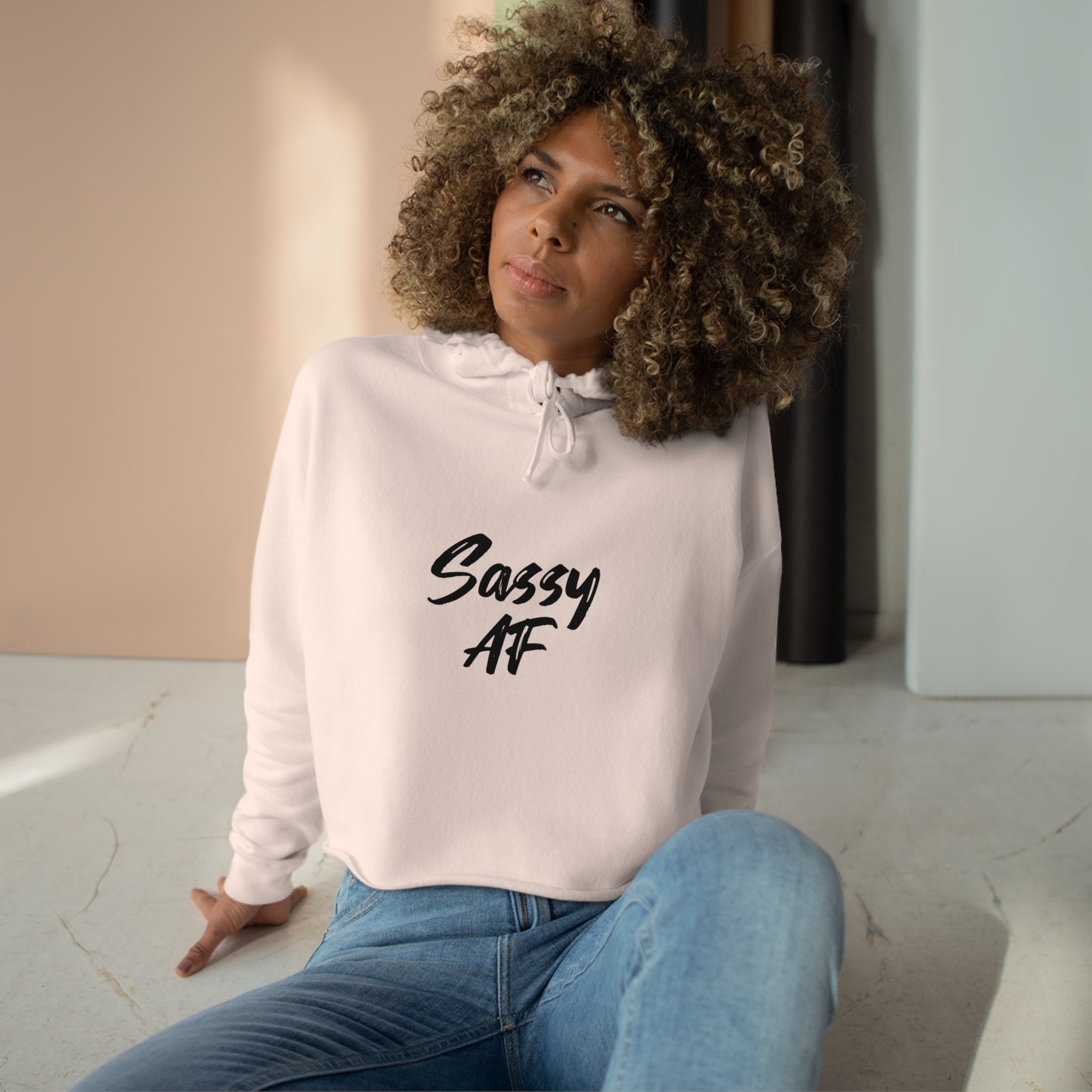 SASSY AF Crop Hoodie - Image 1