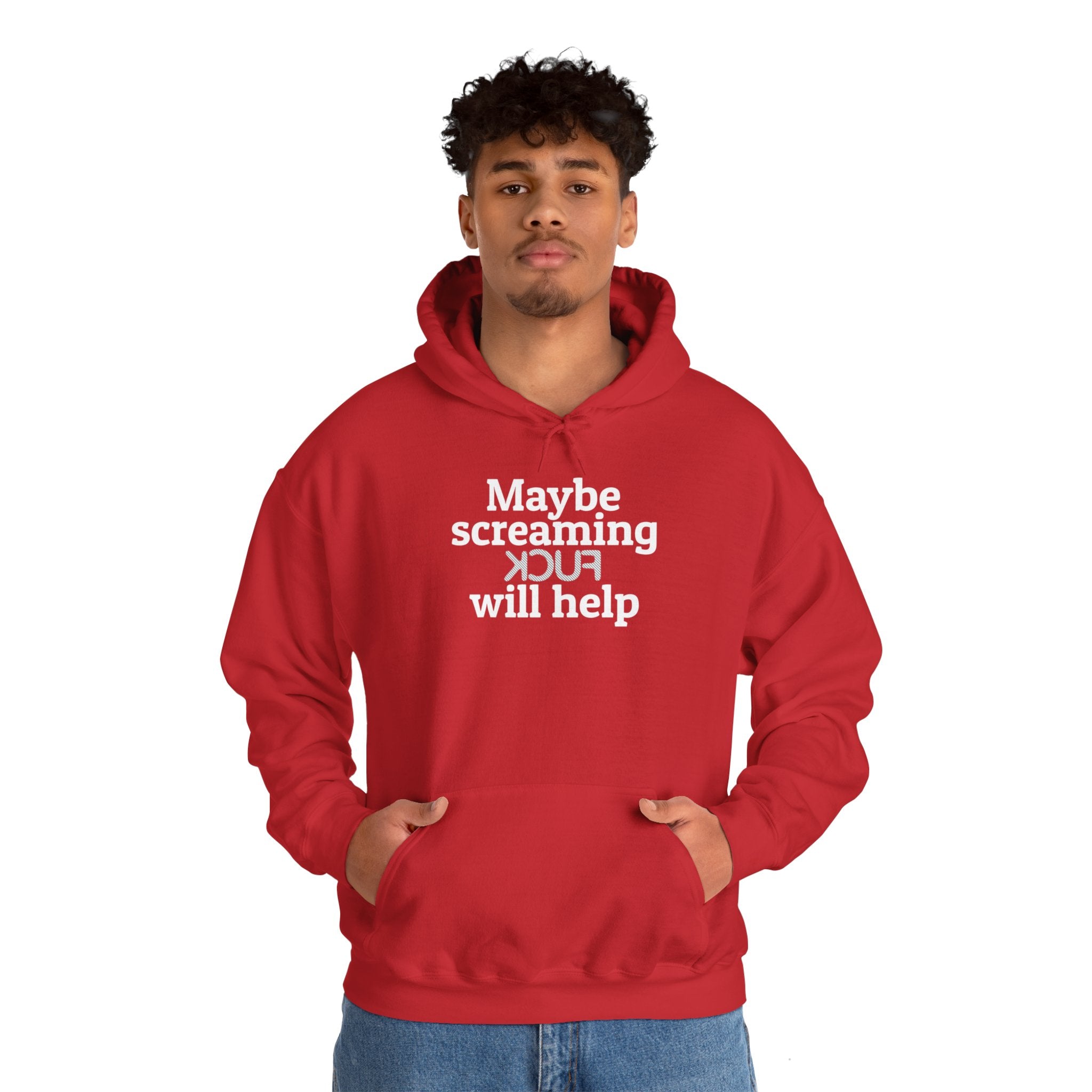 MAYBE SCREAMING KCUF WILL HELP Hoodie - Image 14