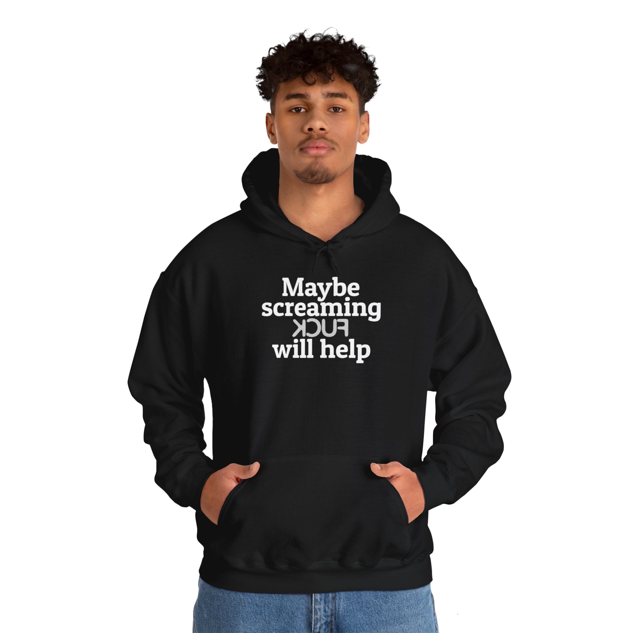 MAYBE SCREAMING KCUF WILL HELP Hoodie - Image 8