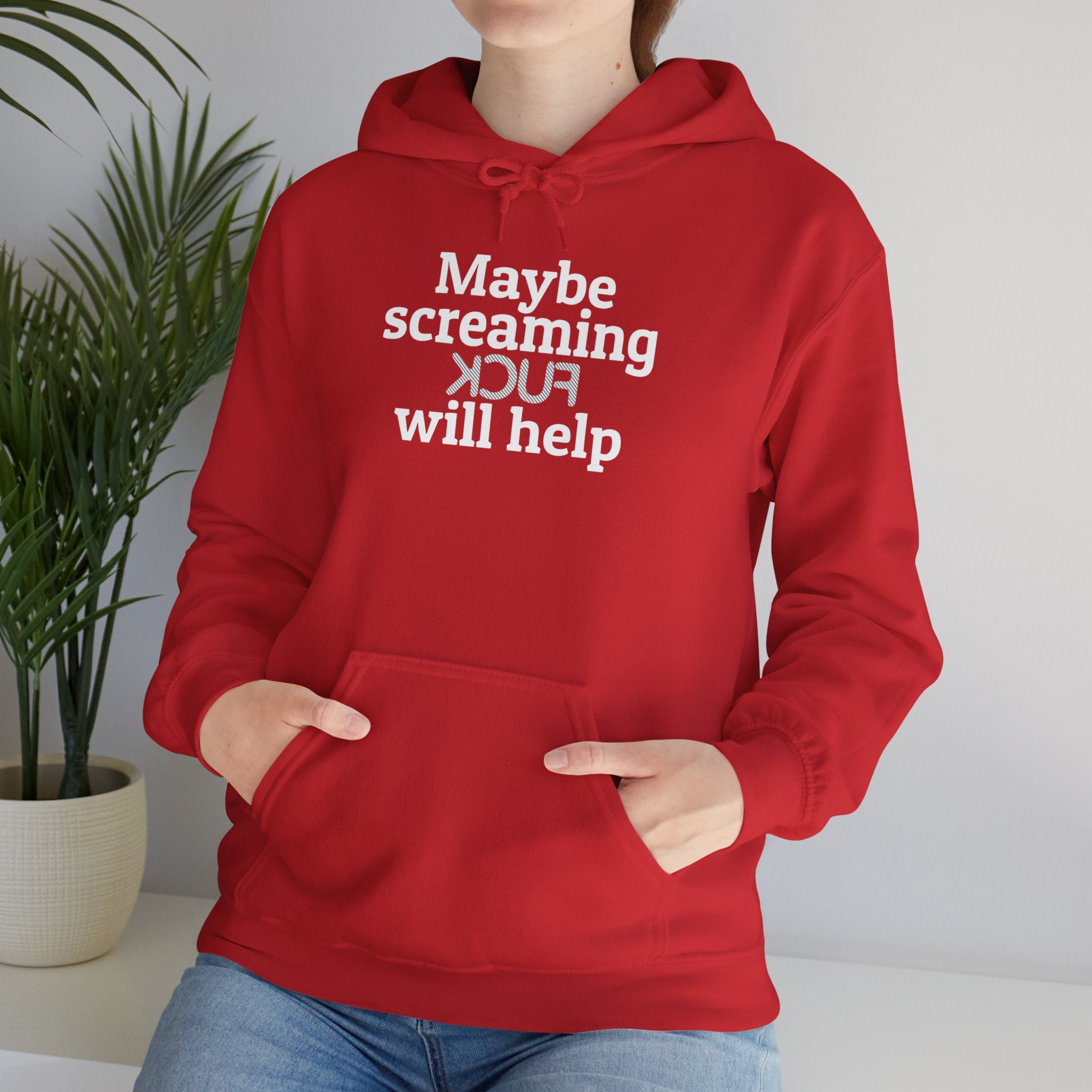 MAYBE SCREAMING KCUF WILL HELP Hoodie - Image 4