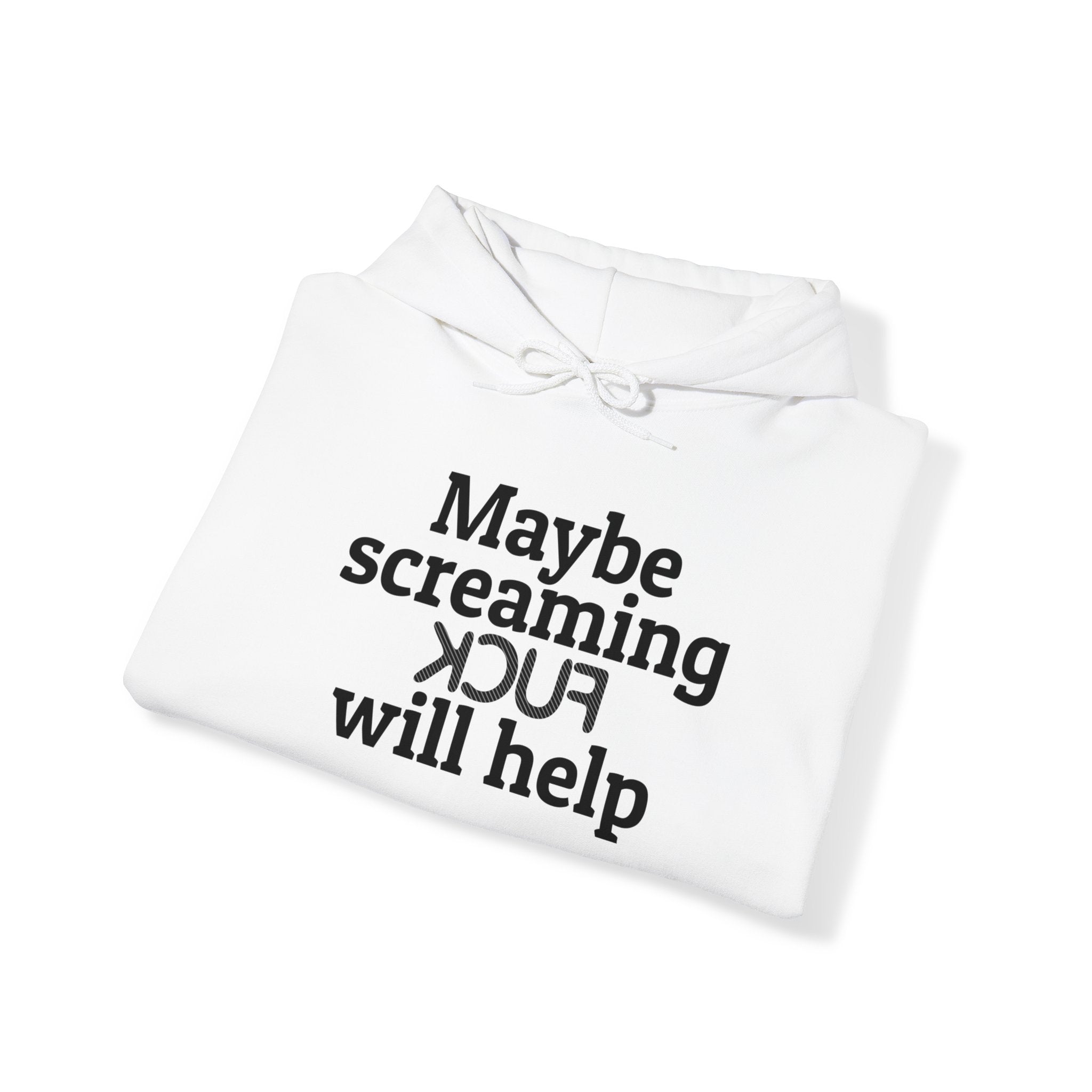 MAYBE SCREAMING KCUF WILL HELP Hoodie - Image 9