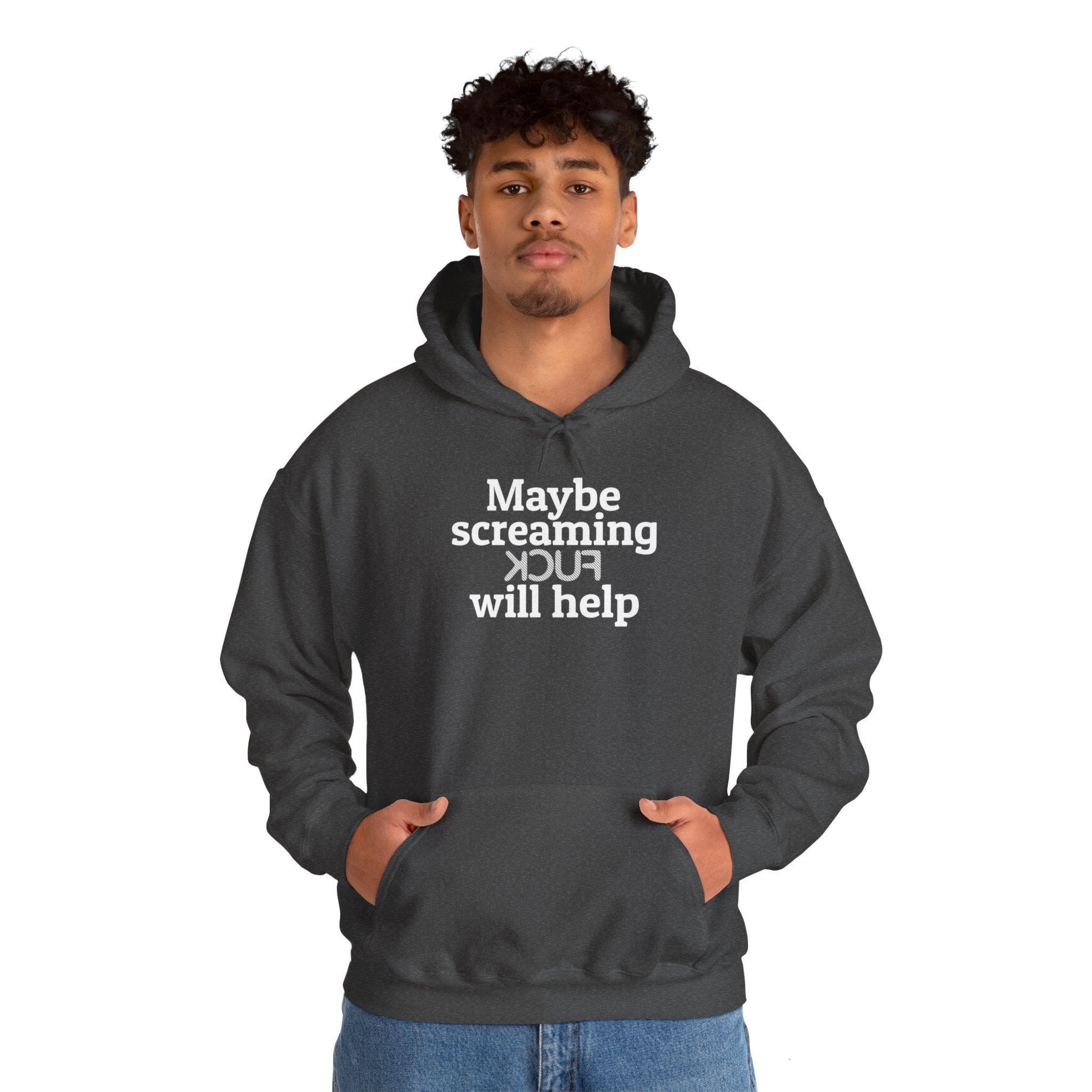 MAYBE SCREAMING KCUF WILL HELP Hoodie - Image 10